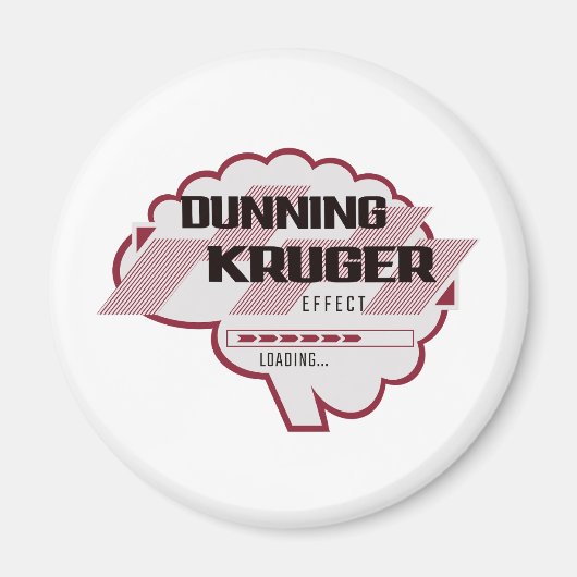 Sarcastic Dunning Kruger Effekt Gehirnillustration Magnet (Vorne)