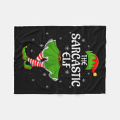 Sarcastic Elf Christmas Family Girls Women Elf Squ Fleecedecke (Vorderseite (Horizontal))