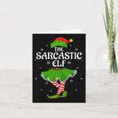 Sarcastic Elf Christmas Family Girls Women Elf Squ Karte (Vorderseite)