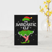 Sarcastic Elf Christmas Family Girls Women Elf Squ Karte (Gelbe Blume)