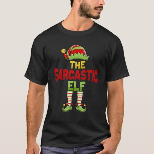 Sarcastic ELF Family Matching Group Christmas Paja T-Shirt (Vorderseite)