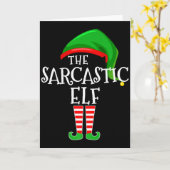 Sarcastic Elf Family Matching Group Christmas Prem Karte (Gelbe Blume)
