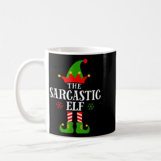 Sarcastic Elf Funny Matching Family Group Christma Kaffeetasse (Links)
