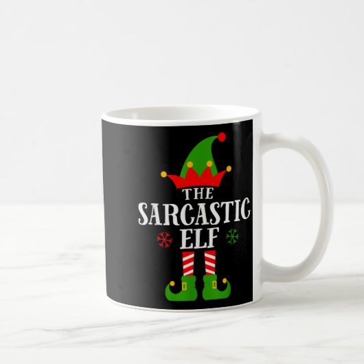 Sarcastic Elf Funny Matching Family Group Christma Kaffeetasse (Rechts)