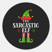 Sarcastic Elf Funny Matching Family Group Christma Runder Aufkleber