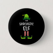 Sarcastic Elf Xmas Matching Christmas For Family M Button (Vorderseite)