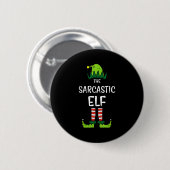 Sarcastic Elf Xmas Matching Christmas For Family M Button (Vorne & Hinten)