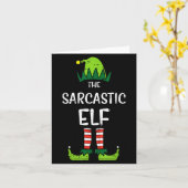 Sarcastic Elf Xmas Matching Christmas For Family M Karte (Gelbe Blume)