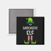 Sarcastic Elf Xmas Matching Christmas For Family M Magnet (Vorderseite/Rückseite)