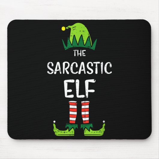 Sarcastic Elf Xmas Matching Christmas For Family M Mousepad (Vorne)