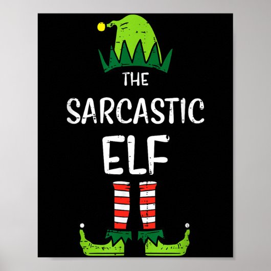 Sarcastic Elf Xmas Matching Christmas For Family M Poster (Vorne)