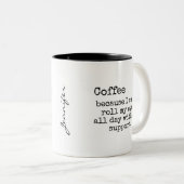 Sarcastic Eye-Roll Coffee Mug Zweifarbige Tasse (VorderseiteRechts)