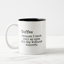 Sarcastic Eye-Roll Coffee Mug Zweifarbige Tasse