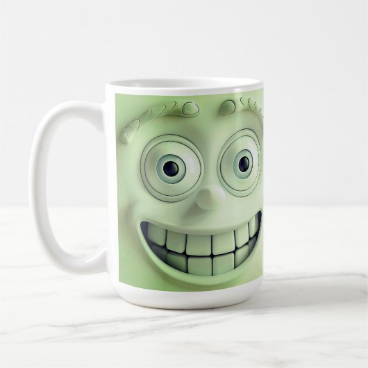 Sarcastic Face 3D Tasse Wrap - Glück ist eine Wahl (Links)