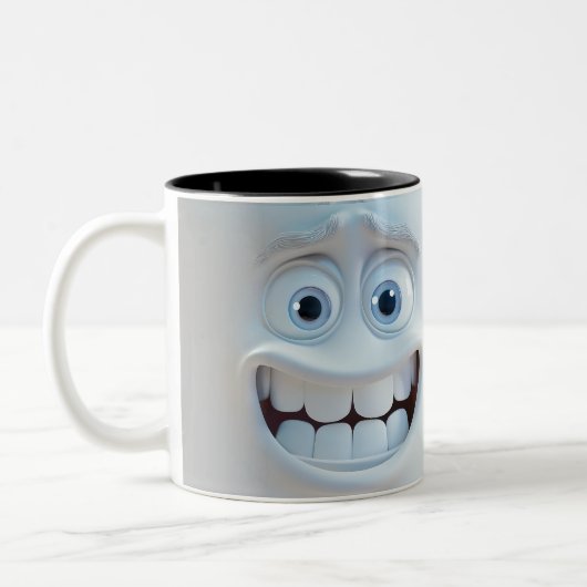 Sarcastic Face 3D-Tasse Zweifarbige Tasse (Links)