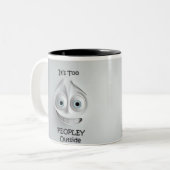 Sarcastic Face 3D-Tasse Zweifarbige Tasse (Vorderseite Links)