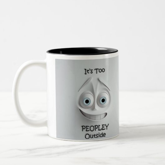 Sarcastic Face 3D-Tasse Zweifarbige Tasse (Links)