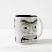 Sarcastic Face 3D-Tasse Zweifarbige Tasse (VorderseiteRechts)