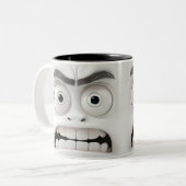 Sarcastic Face 3D-Tasse Zweifarbige Tasse (Vorderseite Links)