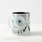 Sarcastic Face 3D Zweifarbige Tasse (Vorderseite Links)