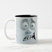 Sarcastic Face 3D Zweifarbige Tasse (Links)