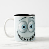 Sarcastic Face 3D Zweifarbige Tasse (Links)