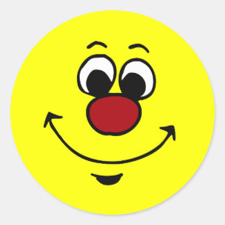 Sarcastic Face Grumpey Runder Aufkleber