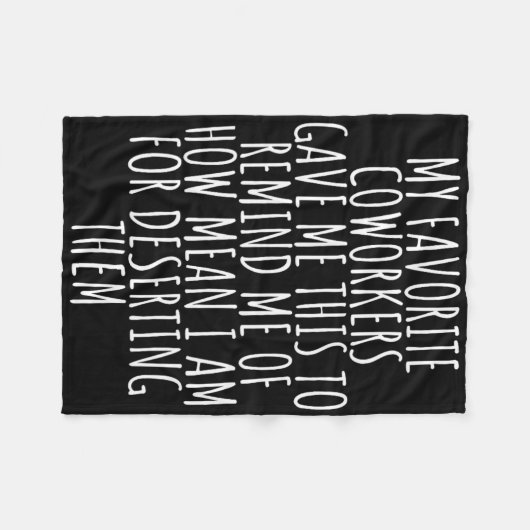 Sarcastic Farewell - Coworkers Leaving For New Job Fleecedecke (Vorderseite (Horizontal))