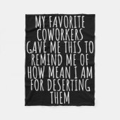 Sarcastic Farewell - Coworkers Leaving For New Job Fleecedecke (Vorderseite)