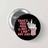 Sarcastic Feminist Button (Vorne & Hinten)