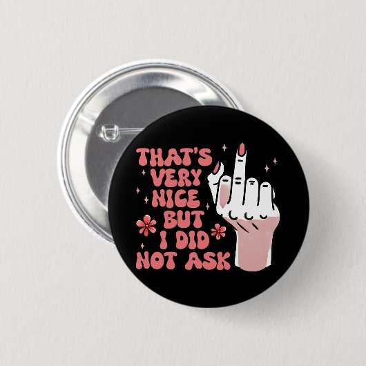 Sarcastic Feminist Button (Vorne & Hinten)