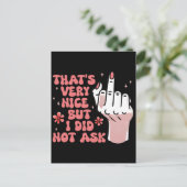 Sarcastic Feminist Postkarte (Stehend Vorderseite)