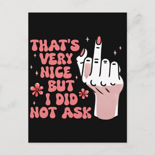 Sarcastic Feminist Postkarte (Vorderseite)