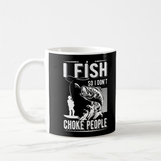 Sarcastic Fisherman Funny Fish Sarcasm Kaffeetasse (Links)