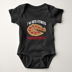 Sarcastic Fitness Pizza Workout Gym Funny Feinschm Baby Strampler