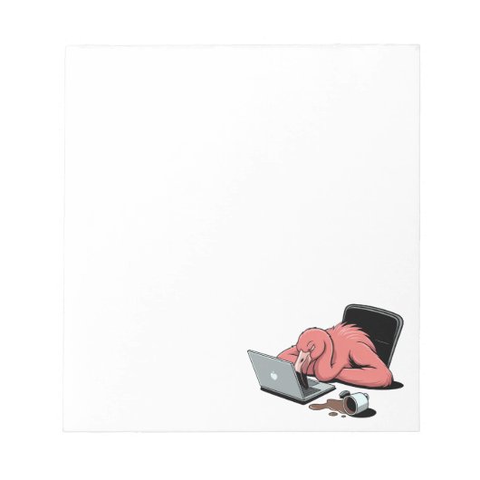 Sarcastic Flamingo Funny Office Geschenk Notizblock (Vorderseite)