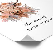 Sarcastic Floral Highland Kuh Badezimmer Wand Kuns Poster (Ecke)