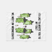 Sarcastic Frog Meme Funny Amphibian Cult Men And W Fleecedecke (Vorderseite (Horizontal))