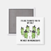 Sarcastic Frog Meme Funny Amphibian Cult Men And W Magnet (Vorderseite/Rückseite)