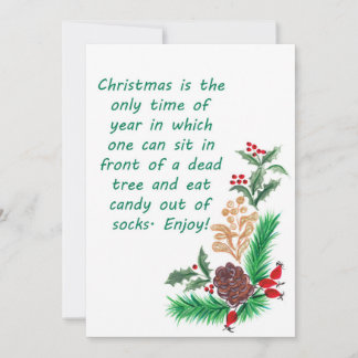 Sarcastic Fun Christmas Card 01 Feiertagskarte