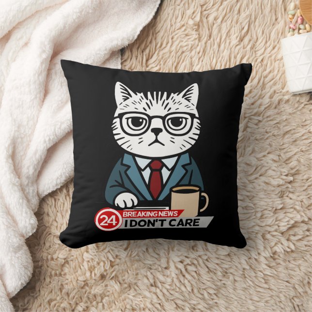 Sarcastic Funny Cat Büro Humor Kissen (Decke)