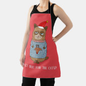 Sarcastic Funny Christmas Ugly Sweater Cat Schürze (InSitu)