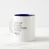 Sarcastic Funny Handgeschriebene Bold Typografie Zweifarbige Tasse (Vorderseite Links)