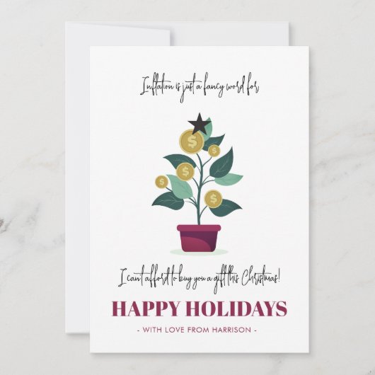 Sarcastic Funny Inflation 2022 Weihnachtskarte Karte (Vorderseite)