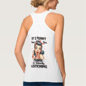 Sarcastic Funny Quote Girls Ding Tank Top (Rückseite)