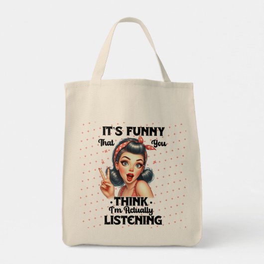 Sarcastic Funny Quote Girls Ding Tragetasche (Rückseite)