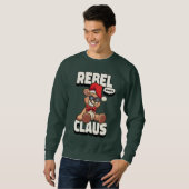 Sarcastic Funny Rebel Teddy Bear Xmas Männer Sweatshirt (Vorne ganz)