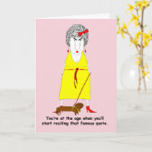 Sarcastic Funny über dem Hügel Crabby Geburtstag Karte (Gelbe Blume)