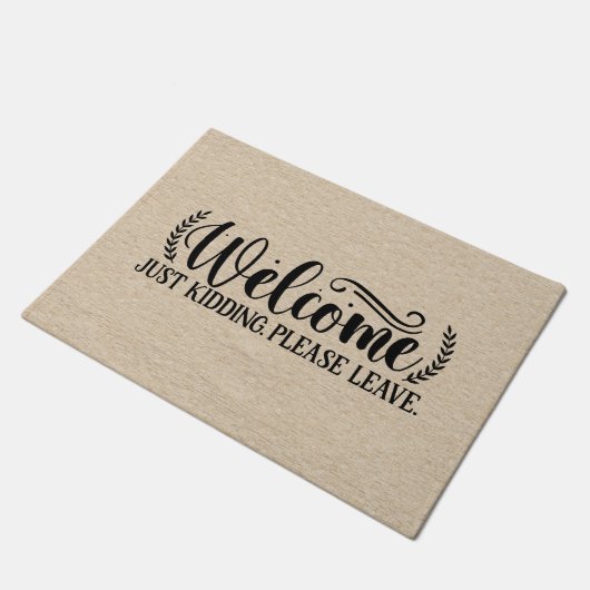 Sarcastic Funny Zitat handschriftlich Fußmatte (Schrägansicht)