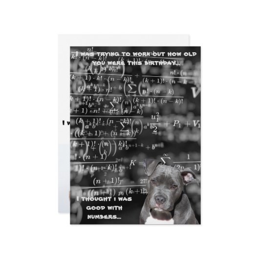 Sarcastic Geburtstag Karte (Vorderseite/Rückseite Beispiel)